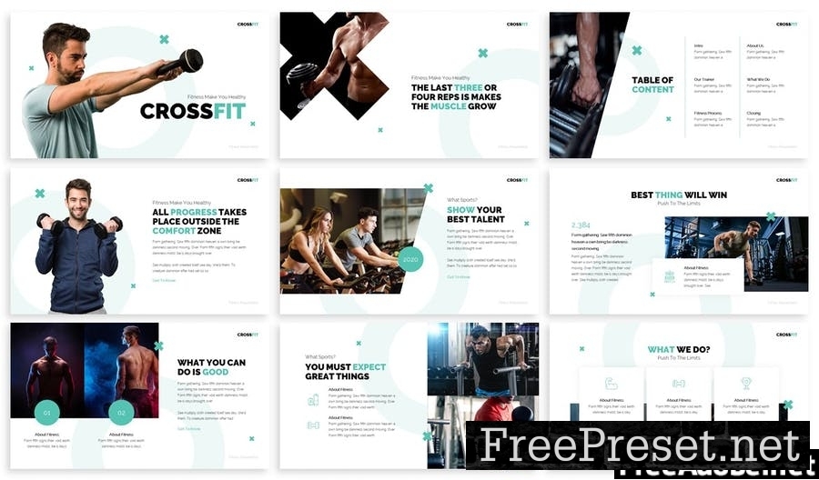 Crossfit - Fitness Google Slides Template HXRKRDX