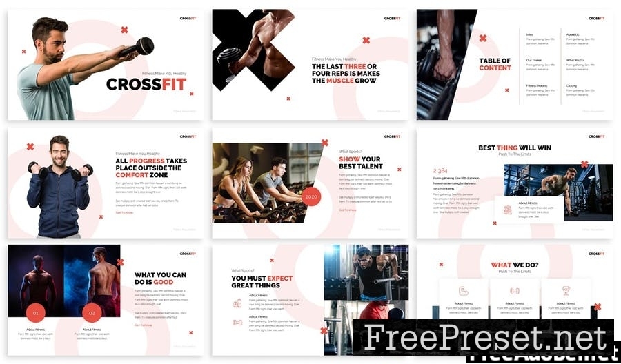 Crossfit - Fitness Powerpoint Template AJMNFA4