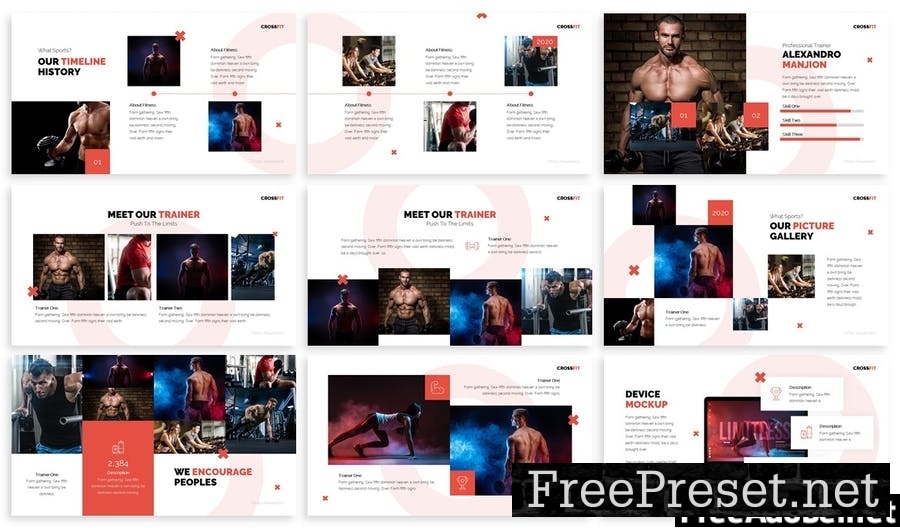 Crossfit - Fitness Powerpoint Template AJMNFA4