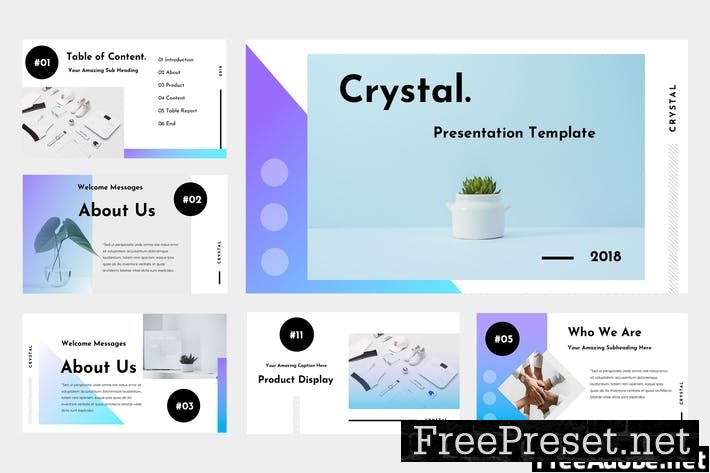 Crystal Agency Google Slides Presentation MGM7A7