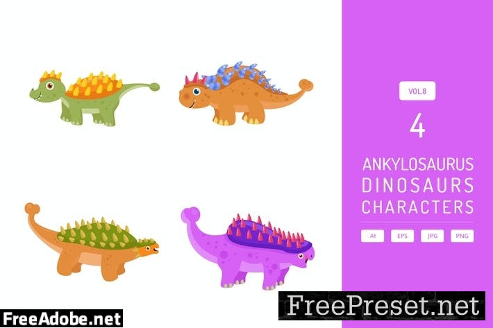 Cute Ankylosaurus - Dinosaurs Character Vol.8 WPPJM9N