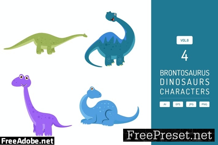 Cute Brontosaurus - Dinosaurs Character Vol.6 GD7AQNK