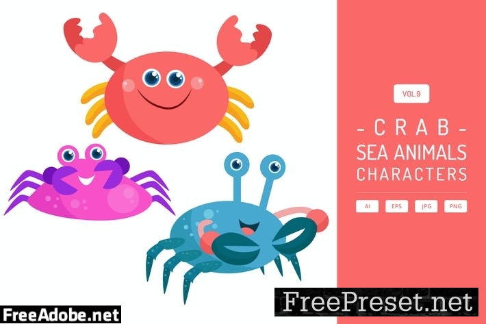 Cute Crab - Sea Animals Characters Vol.9 2DM39BG