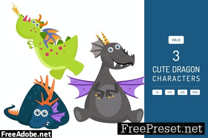 Cute Dragon Characters Vol.12 S99TGK3