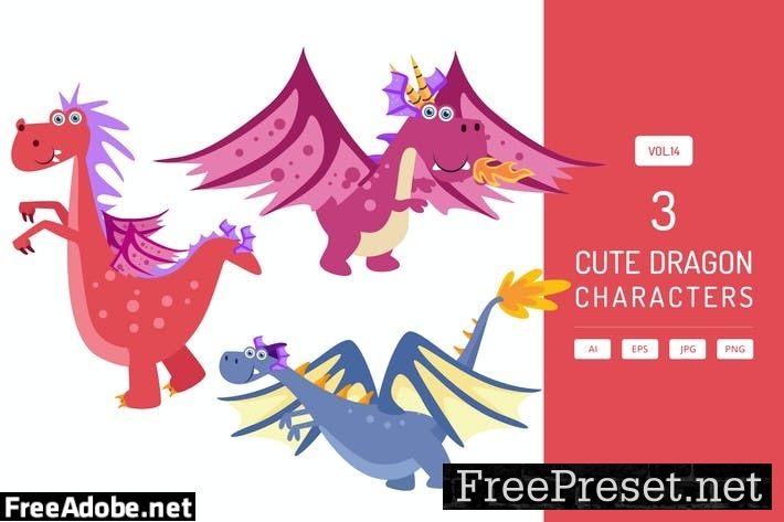 Cute Dragon Characters Vol.14 ECHECCW