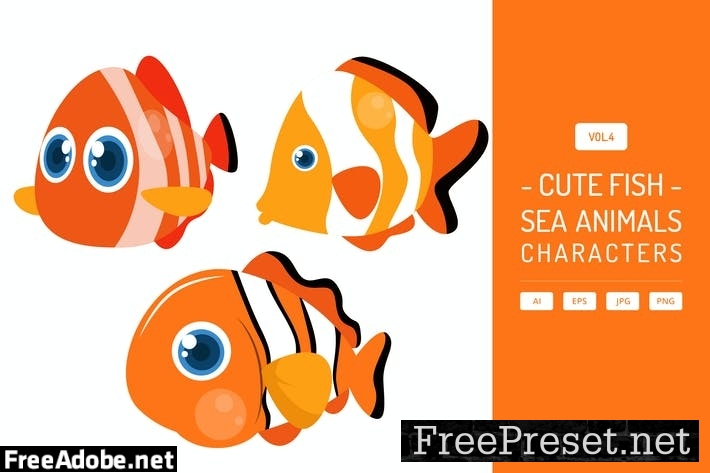 Cute Fish - Sea Animals Characters Vol.4 5A28L9Y