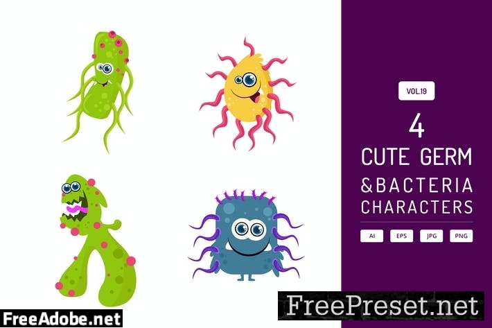 Cute Germ and Bacteria Characters Vol.19 N3SYY63