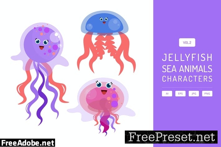 Cute Jellyfish - Sea Animals Characters Vol.2 FNNMZAQ