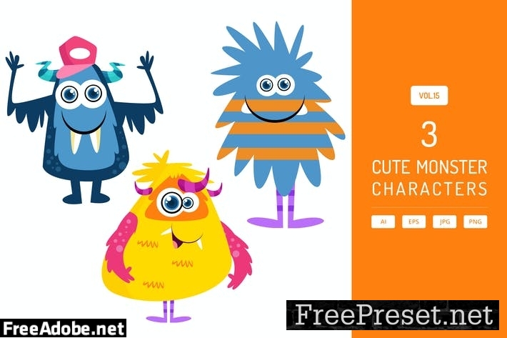 Cute Monster Characters Vol.15 WWKUQ6H