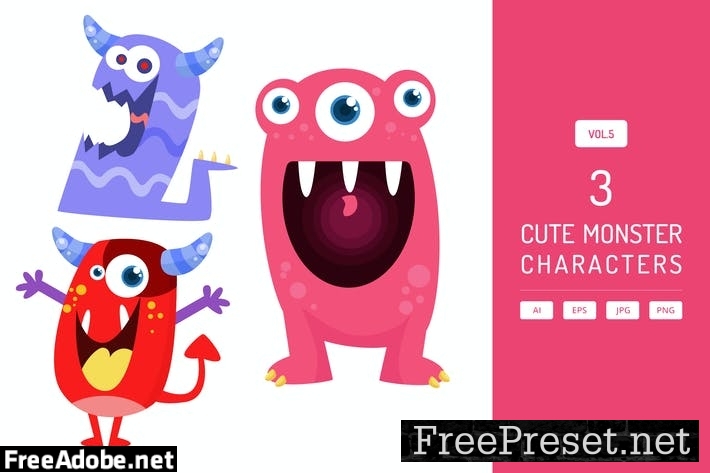 Cute Monster Characters Vol.5 ZMDEH5U