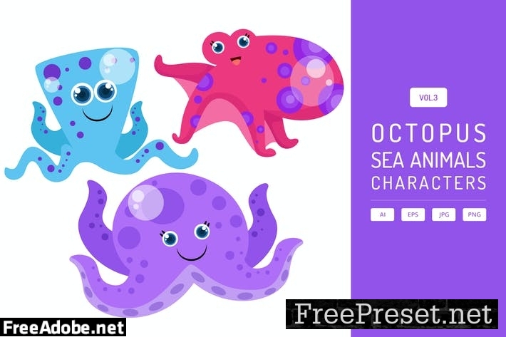 Cute Octopus - Sea Animals Characters Vol.3 WFU8FHE