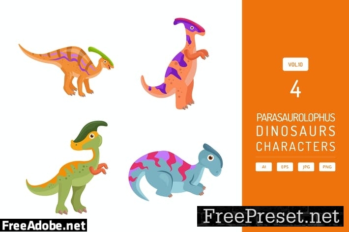 Cute Parasaurolophus - Dinosaurs Character Vol.10 D23ZA3E