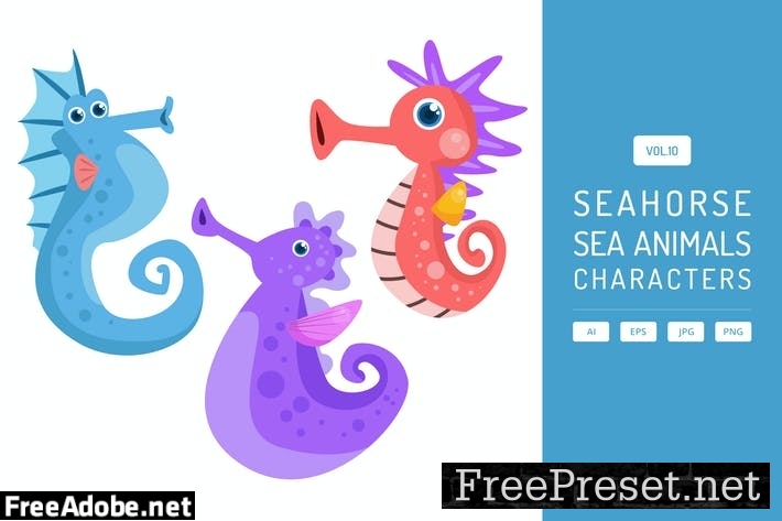 Cute Seahorse - Sea Animals Characters Vol.10 5FQ49WE