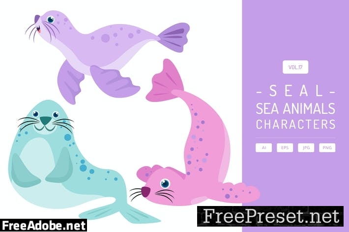 Cute Seal - Sea Animals Characters Vol.17 MP2SU92