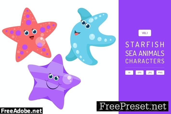 Cute Starfish - Sea Animals Characters Vol.1 9V9ZXA9