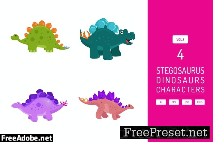 Cute Stegosaurus - Dinosaurs Character Vol.2 Z6KCQ29