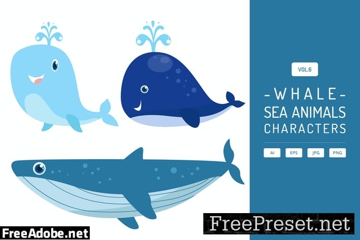 Cute Whale - Sea Animals Characters Vol.6 LUYKUNU