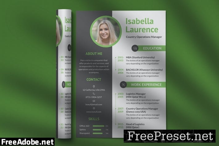 CV Resume Professional Template Vol. 20 PXCFX5Q