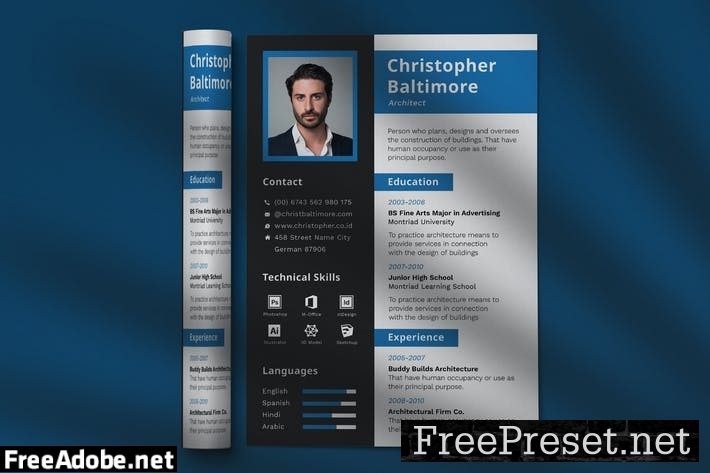 CV Resume Professional Template Vol. 21 J7M7U5K