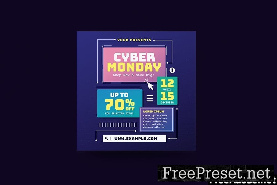 Cyber Monday Event Flyer Set QFY737L