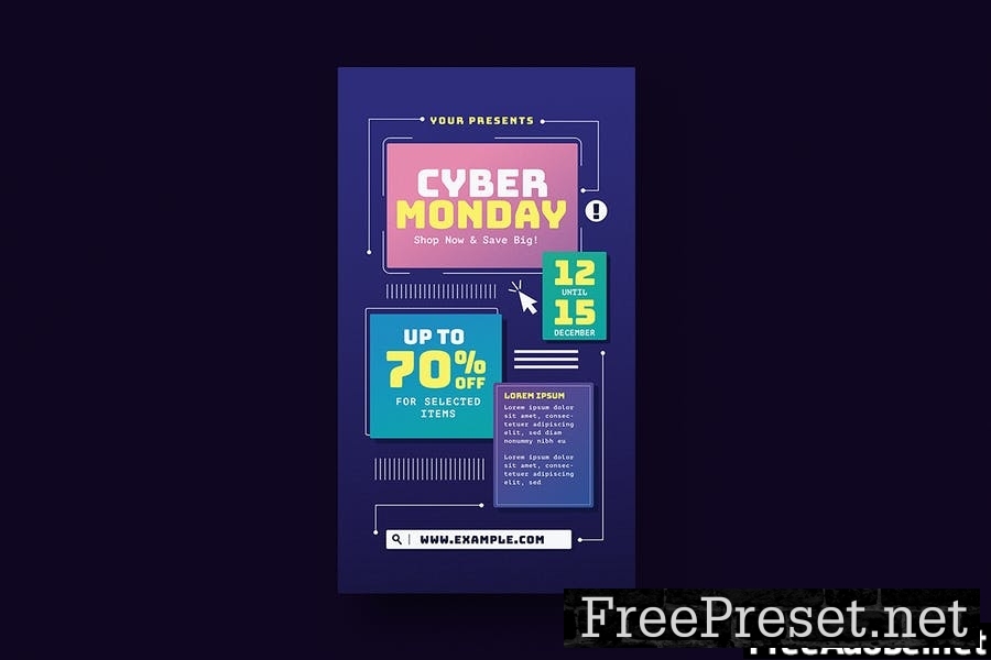 Cyber Monday Event Flyer Set QFY737L