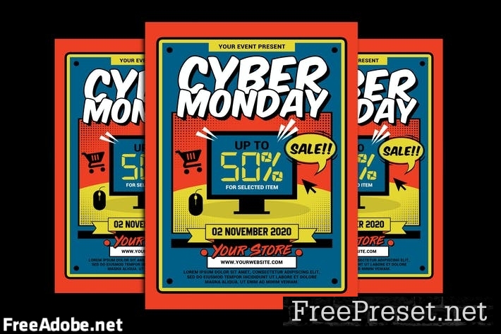 Cyber Monday Event Flyer DMVBY7D