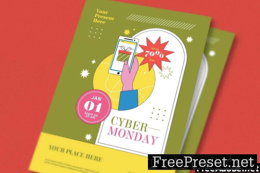 Cyber Monday Flyer Set