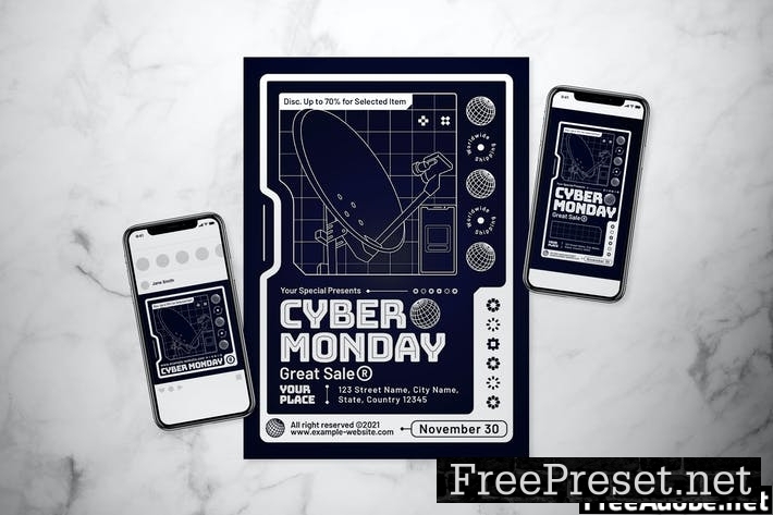 Cyber Monday Flyer Set 42UADJA