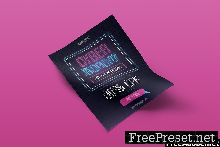 Cyber Monday Flyer Template Vol. 02 WB62EDM