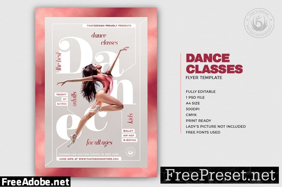 Dance Classes Flyer Template V4