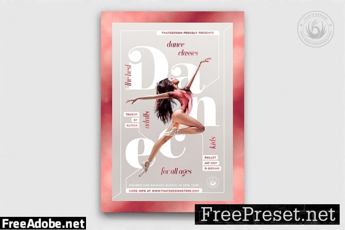 Dance Classes Flyer Template V4 FSER2GX