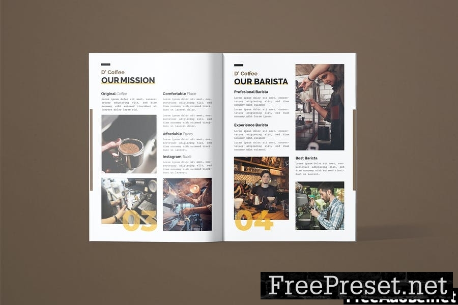 D'Coffee Shop - Brochure Template