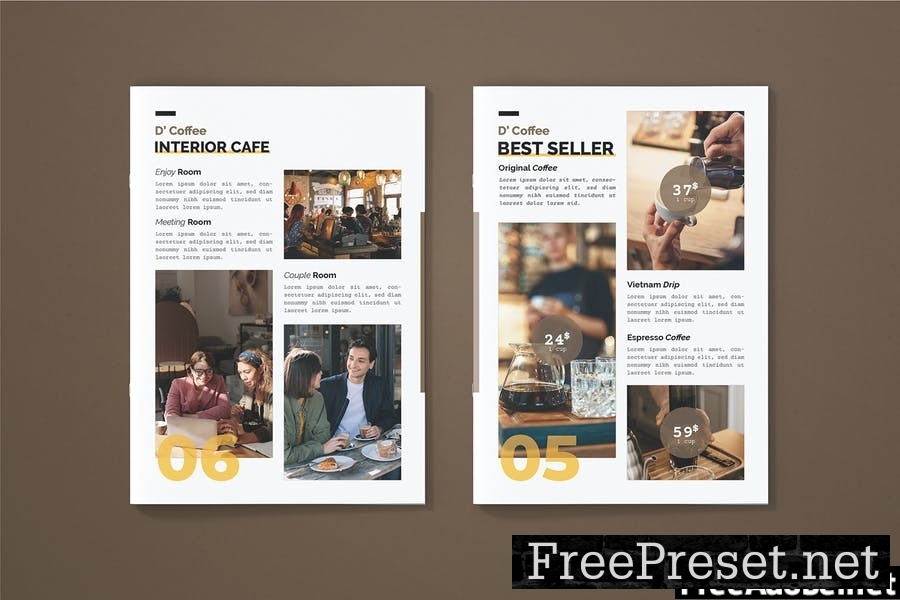 D'Coffee Shop - Brochure Template