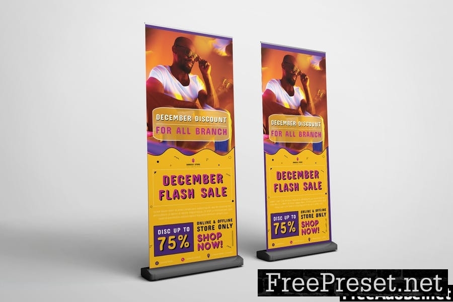 December Sale Roll Up Banner