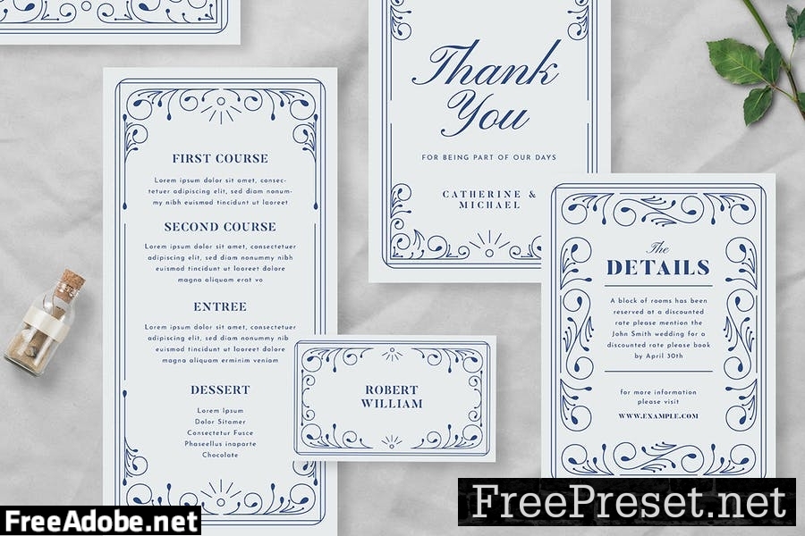 Decorative Wedding Invitation Suite VE99Y9V