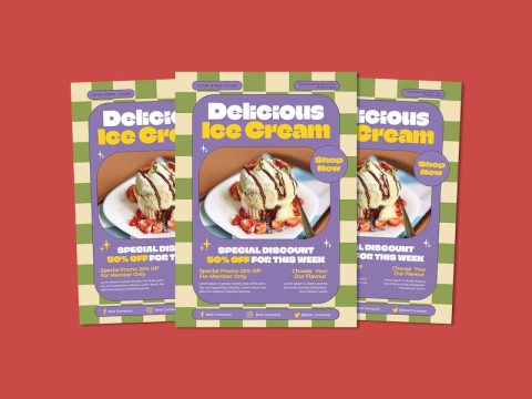 Delicious Ice Cream Flyer 6WBTV44
