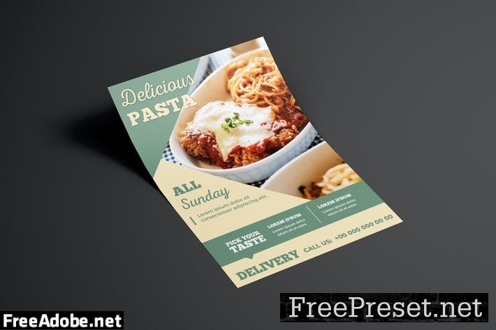 Delicious Pasta Flyer Template YRNWE2R