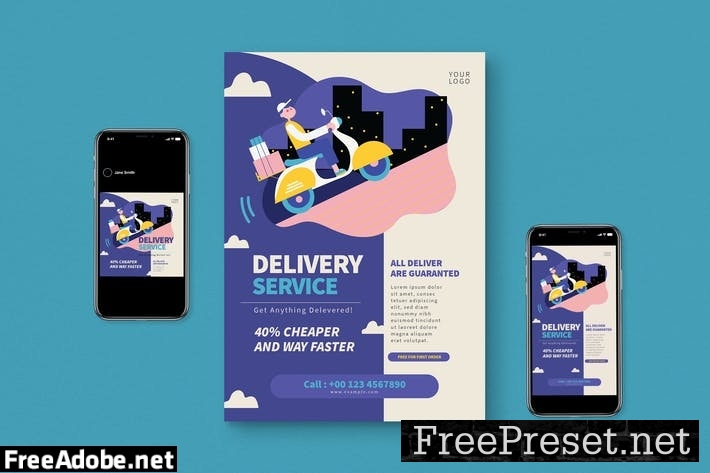 Delivery Service Flyer Pack UVDDZV3