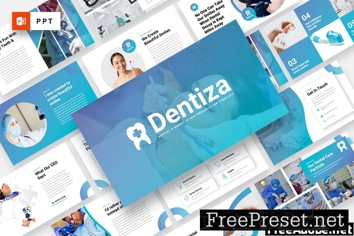 Dentiza - Dentist Powerpoint Template MKK74YQ