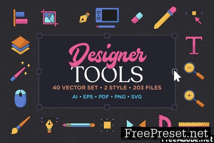 Designer Tools Vector Icon Set 3NANLAC