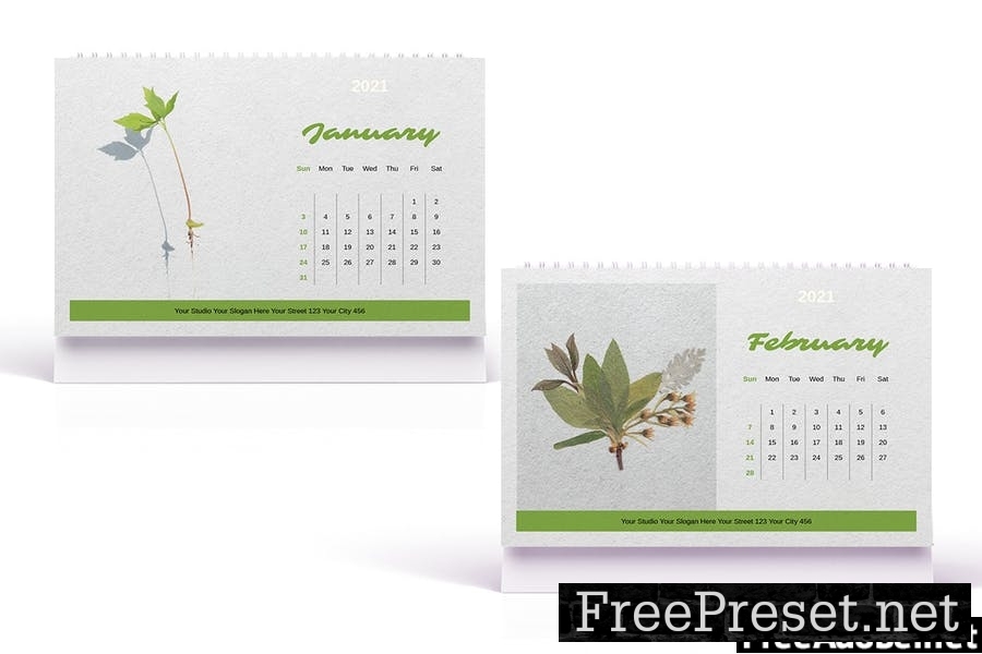 Desk Calendar 2021 Template