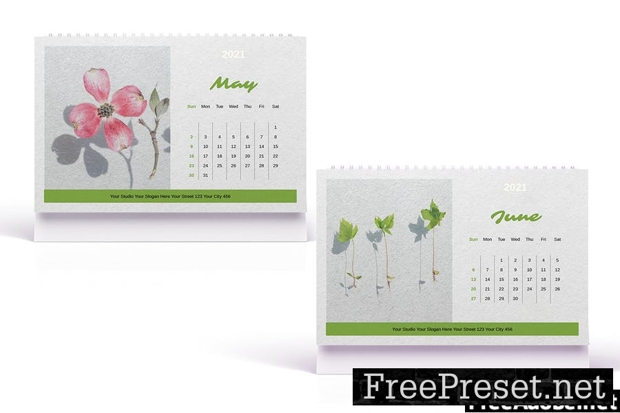 Desk Calendar 2021 Template