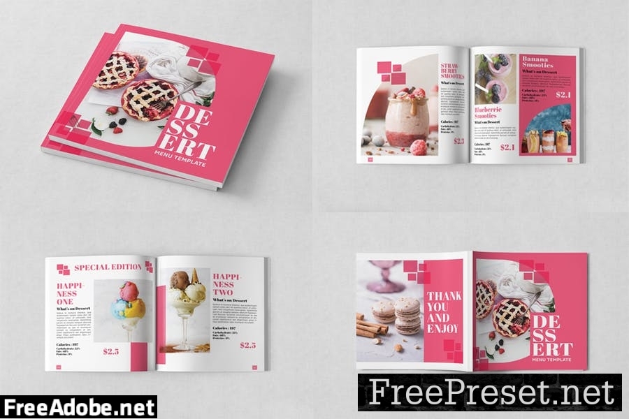 Dessert Menu Template Square JF47T89