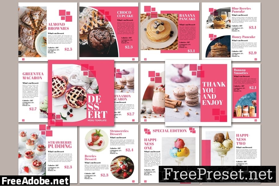 Dessert Menu Template Square JF47T89