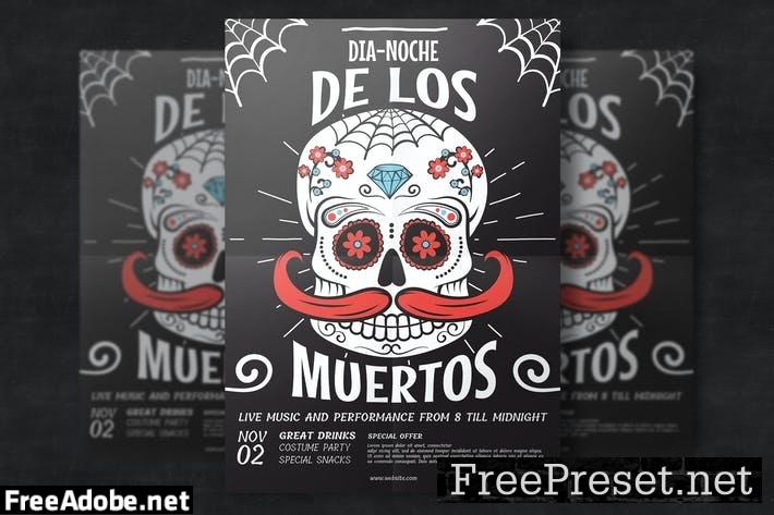 Dia De Los Muertos Poster Q7HEUL