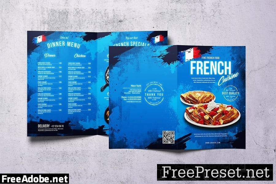 Different Countries Bifold Food Menu Bundle DADVSDW