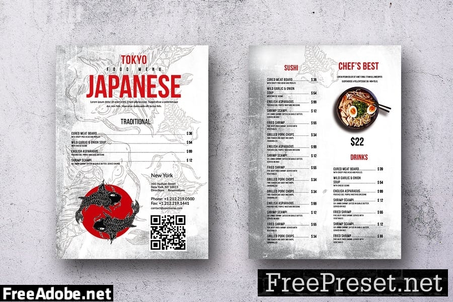 Different Countries Single Page Menu Bundle