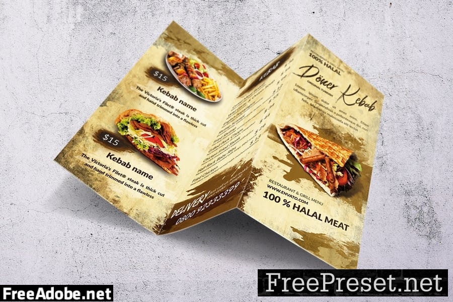 Different Countries Trifold Food Menu Bundle