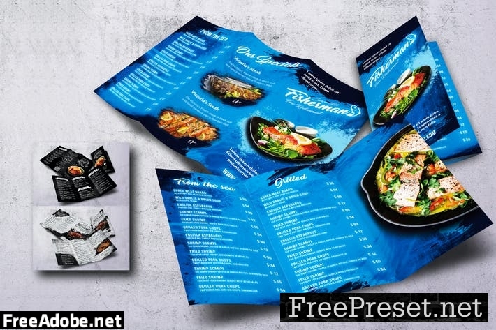 Different Countries Trifold Food Menu Bundle CTGXRJU