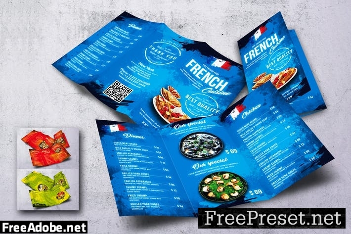 Different Countries Trifold Food Menu Bundle 6DXGGRX